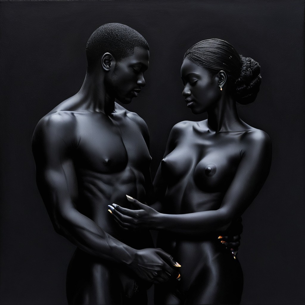 Intimate Couple Portrait with Elegant Contours