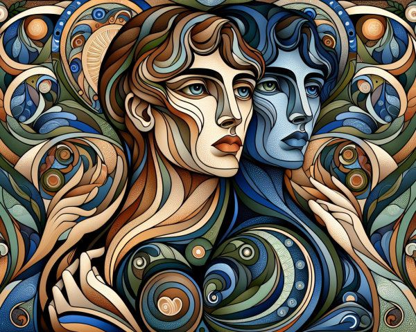 Stylized Duality of Two Faces with Vibrant Colors