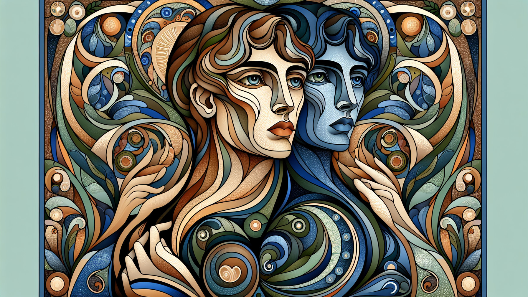 Stylized Duality of Two Faces with Vibrant Colors