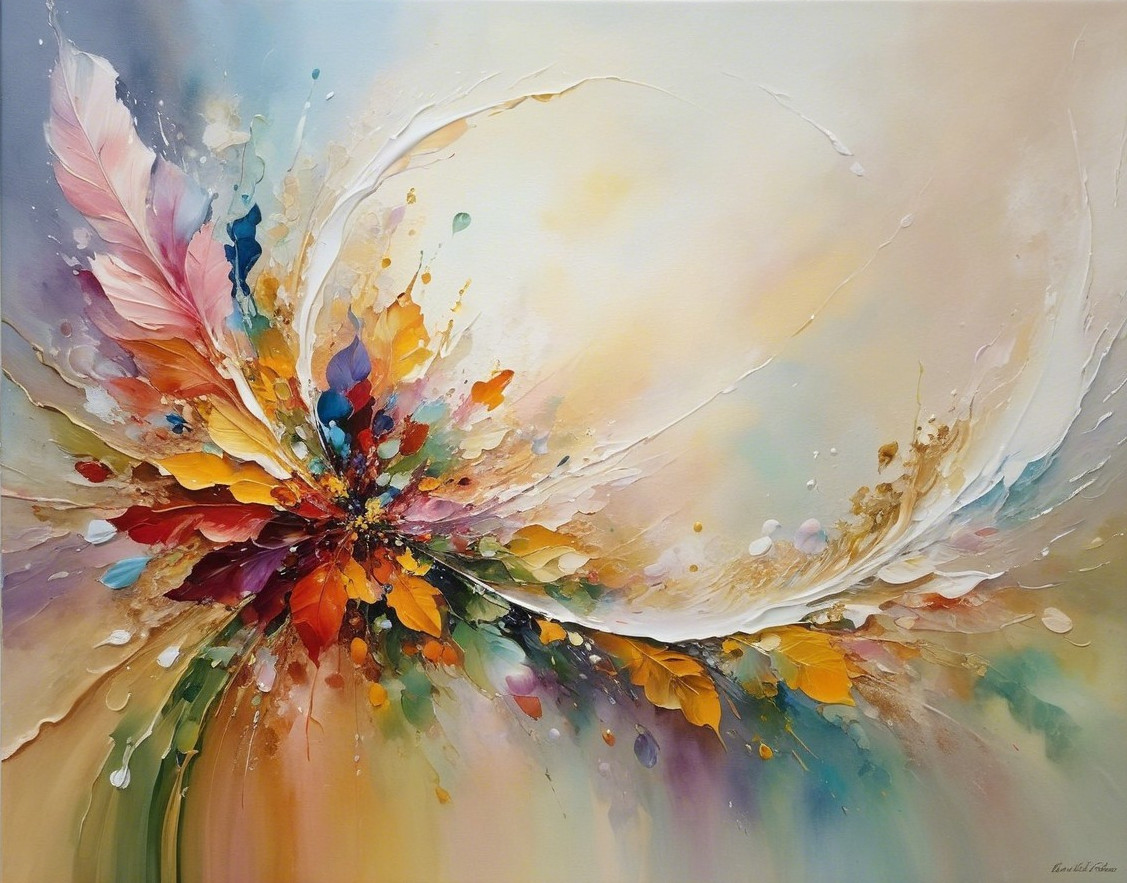 Vibrant Colorful Abstract Artwork with Dynamic Movement