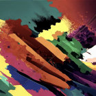 Vibrant Sci-Fi Landscape with Futuristic Elements