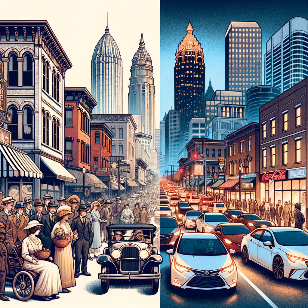 Contrasting Urban Life: 20th Century vs. Modern Era
