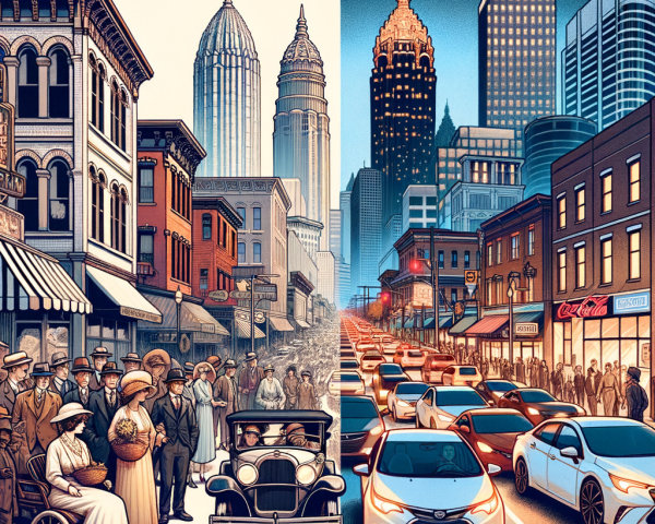 Contrasting Urban Life: 20th Century vs. Modern Era