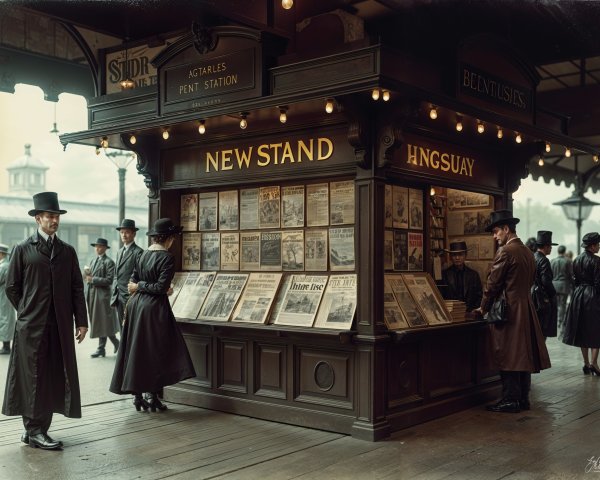 Vintage Train Station with Early 20th-Century Style