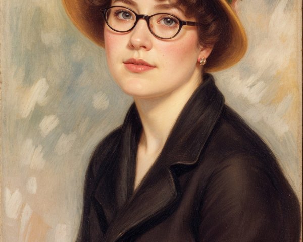 Portrait of a Young Woman in Elegant Attire