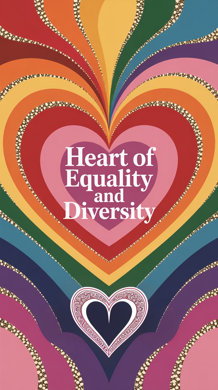 Vibrant Multicolored Hearts Symbolizing Equality and Diversity