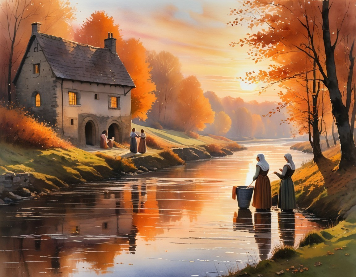 Serene Autumn Scene by a Tranquil River