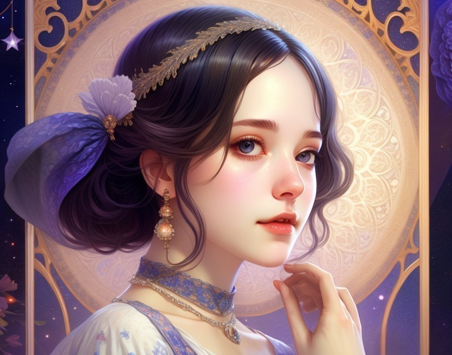 Ethereal Portrait of a Young Woman in Dreamy Colors