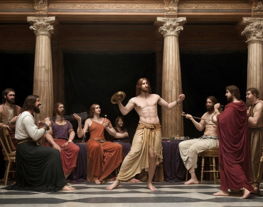 Gathering in a Grand Classical Setting with Music and Dance