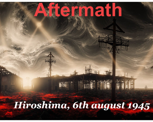Hiroshima Bombing Aftermath in a Haunting Landscape