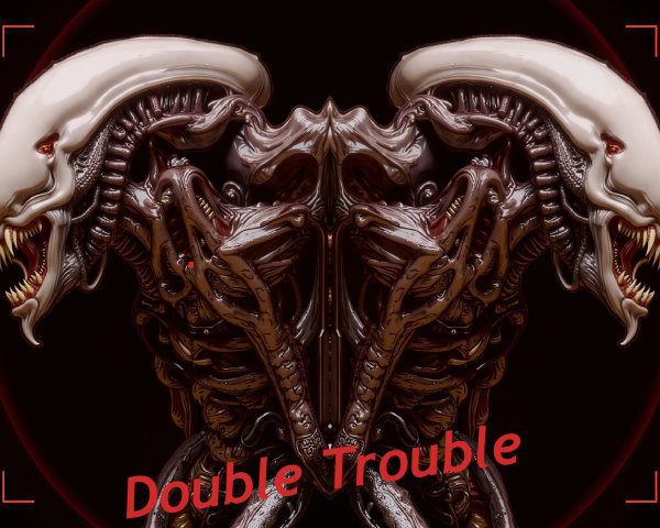 Symmetrical Alien Creatures with Biomechanical Forms
