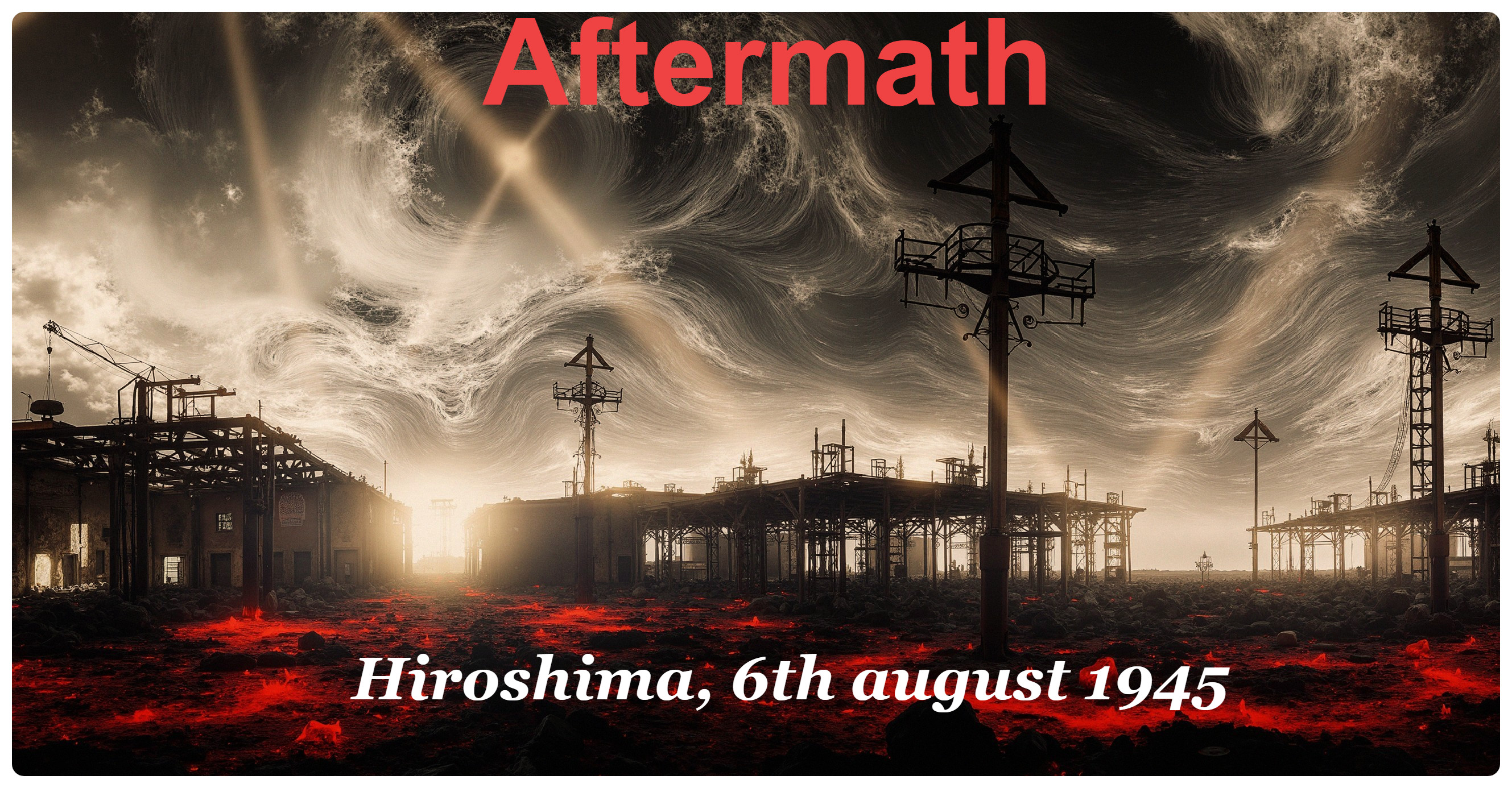 Hiroshima Bombing Aftermath in a Haunting Landscape