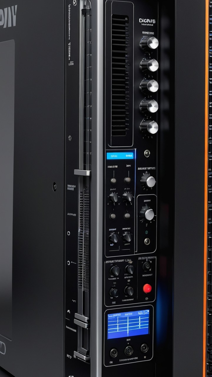 Sleek Audio Mixing Console with Modern Features