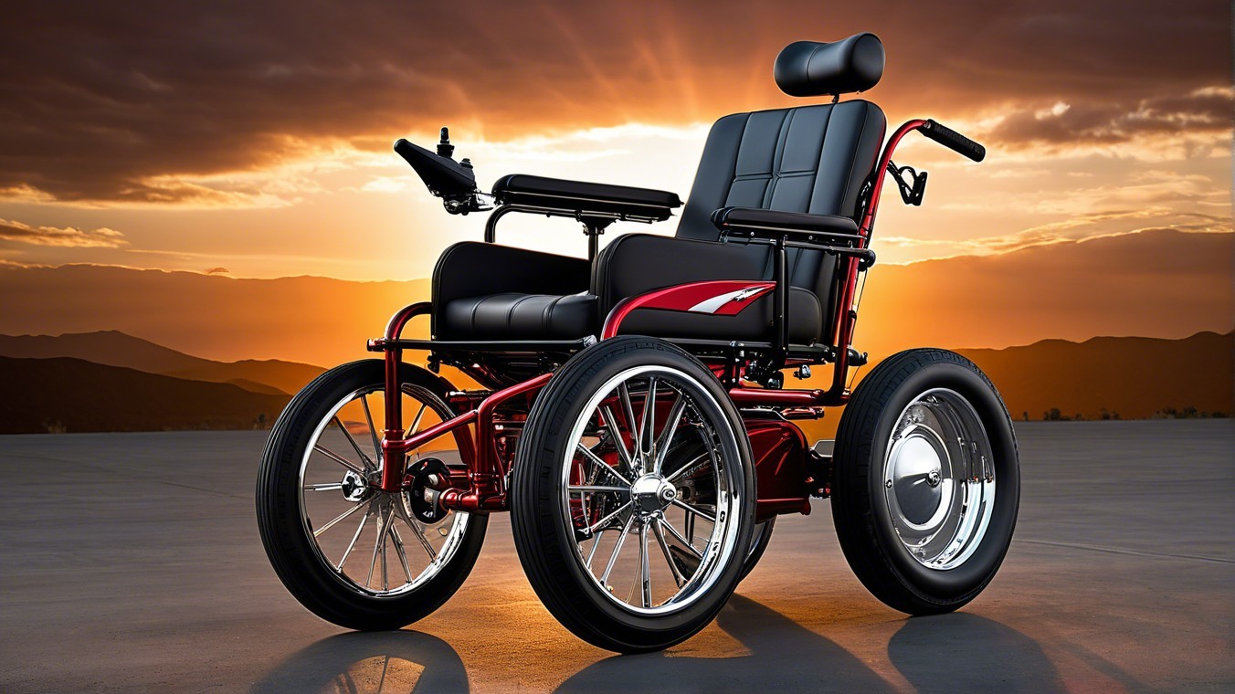 Modern Wheelchair Design Against Sunset Backdrop