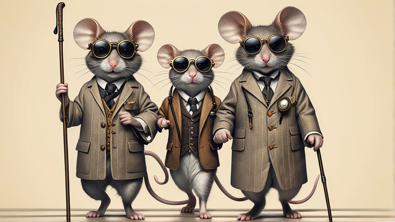 Dapper Mice in Stylish Suits and Sunglasses