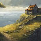 Stone Cottage on Cliff Overlooking Ocean View