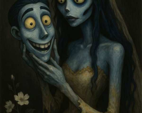 Digital Painting of Lydia Deetz with Betelgeuse's Head