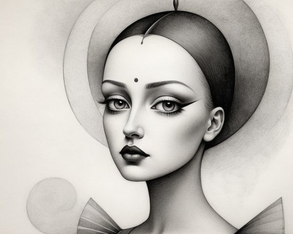 Ethereal Portrait of a Woman with Expressive Features