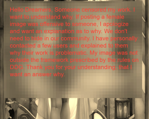 Vintage artwork of a woman in a flowing gown