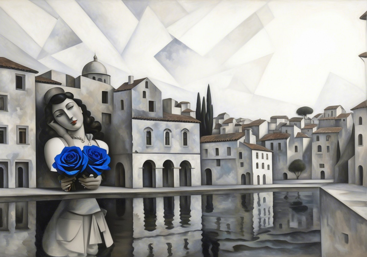  Blue Roses and Reflection (self censorship)