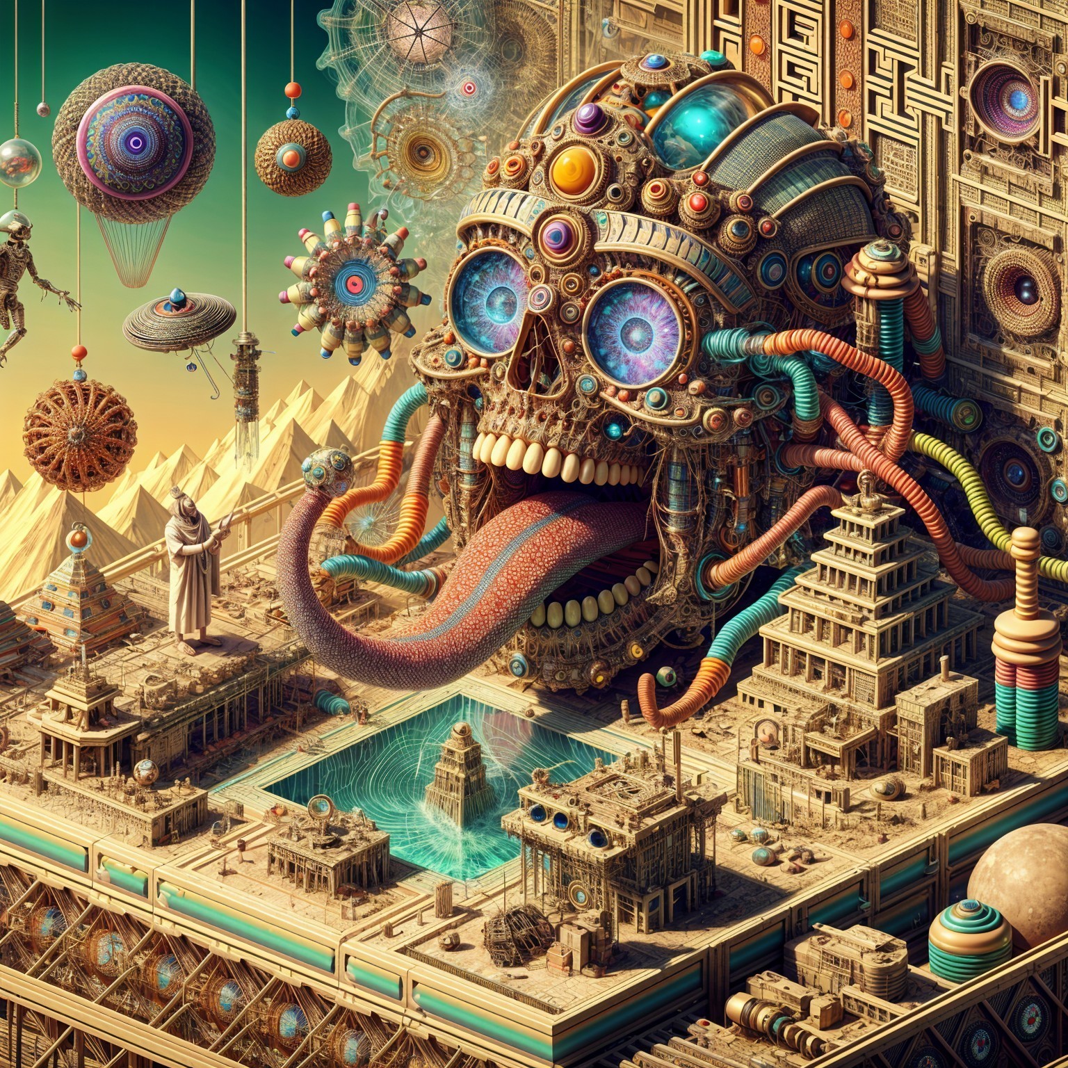 Surreal Digital Artwork of an Ancient Cityscape