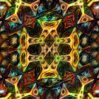 Woman with Black Hair Surrounded by Bees and Flowers