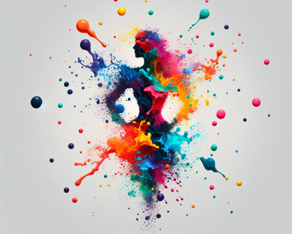 Vibrant Abstract Design with Colorful Swirls