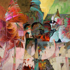 Post-Impressionist Night Scene with Historic Architecture