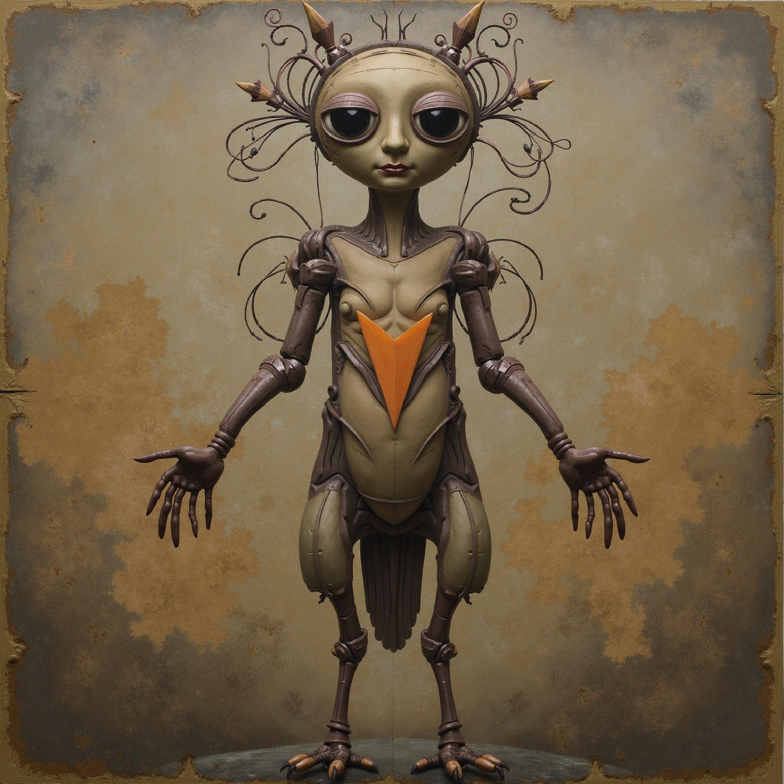 Fantastical Humanoid Creature with Unique Features
