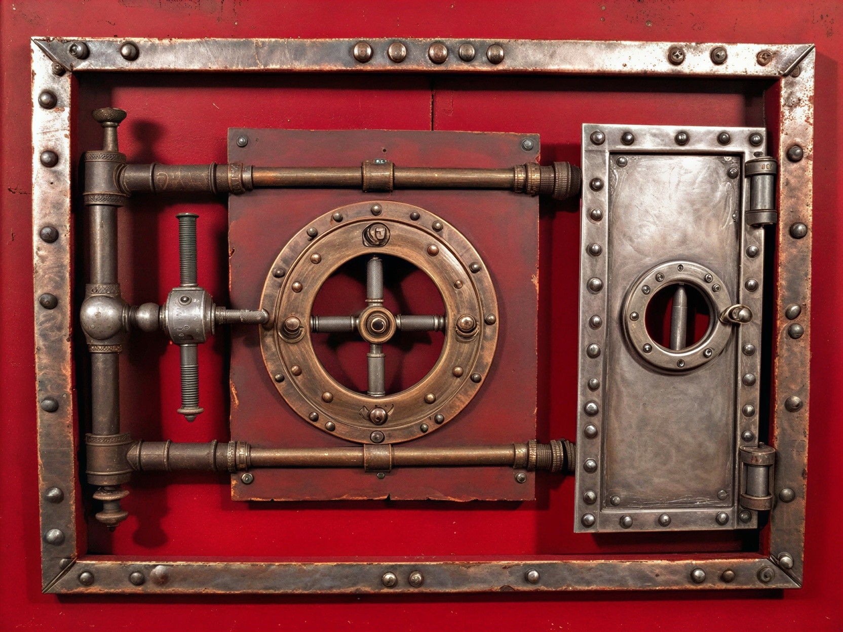 Ornate Vault Door with Intricate Metalwork Design