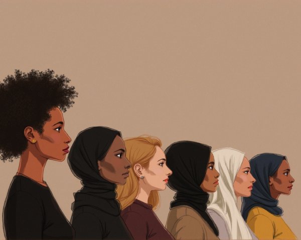 Diverse Women in Profile Showcasing Strength and Unity
