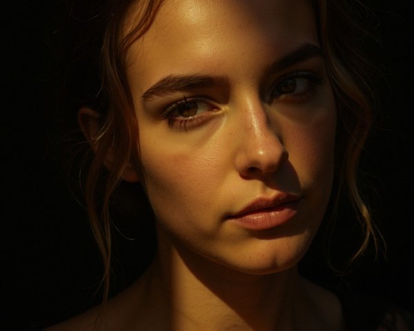 Close-Up Portrait of a Young Woman in Natural Light