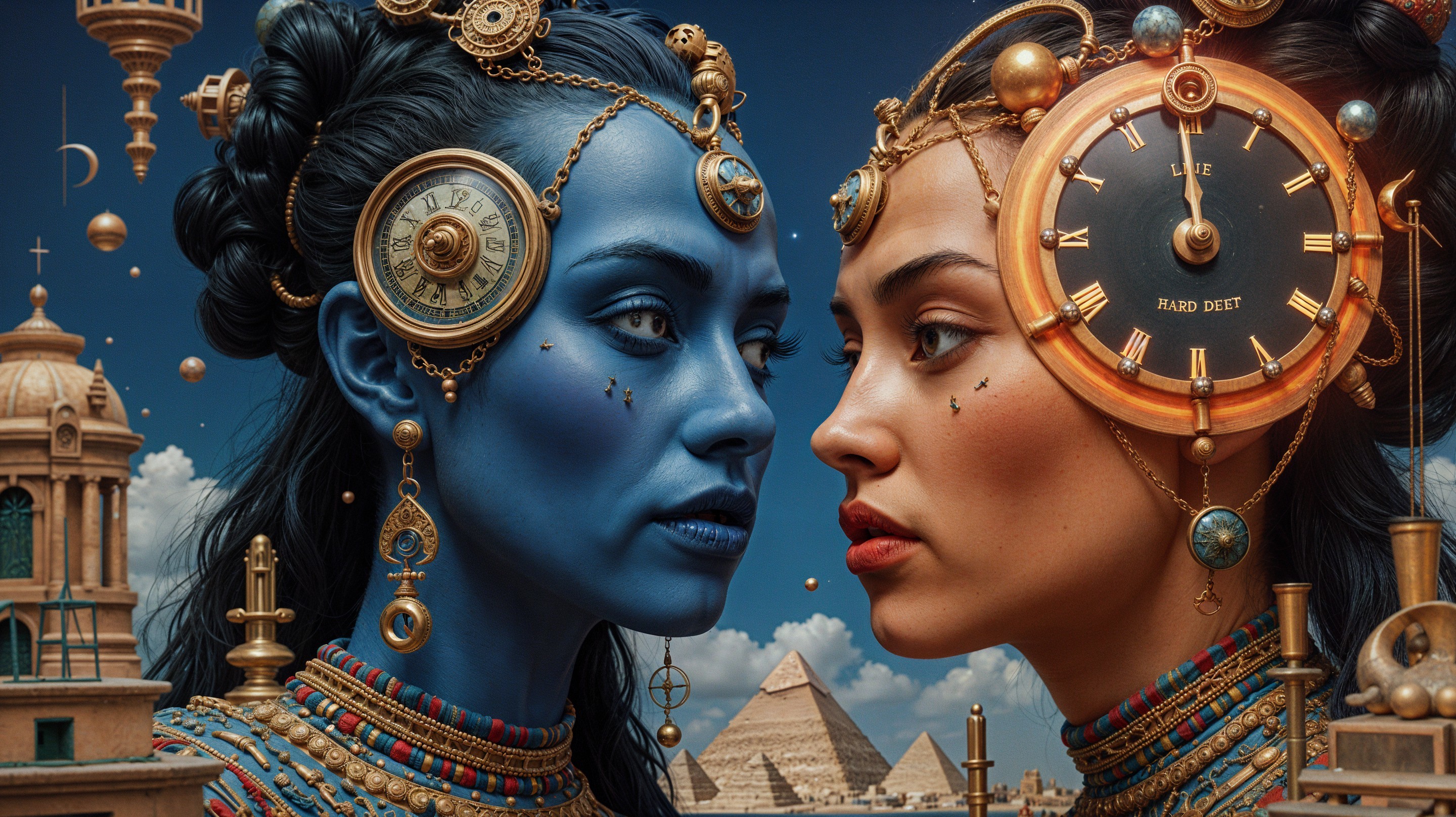 Ethereal Women with Blue and Warm Complexions in Art