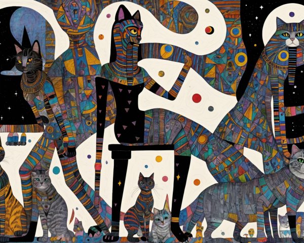 Abstract Composition of Patterned Cats and Geometry