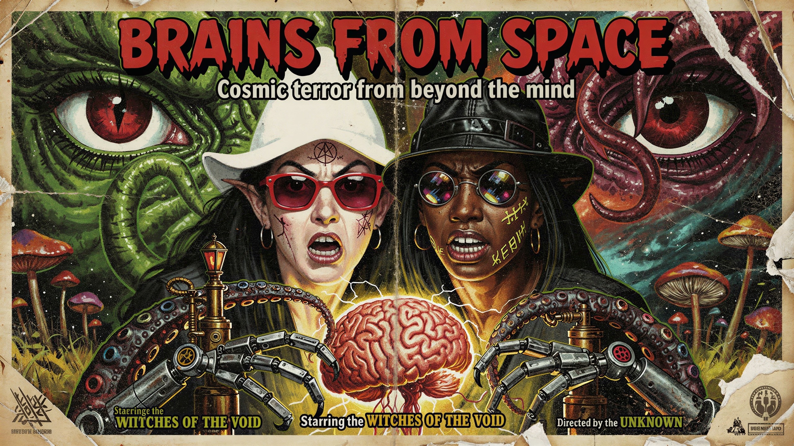 Fictional Movie Poster for "BRAINS FROM SPACE