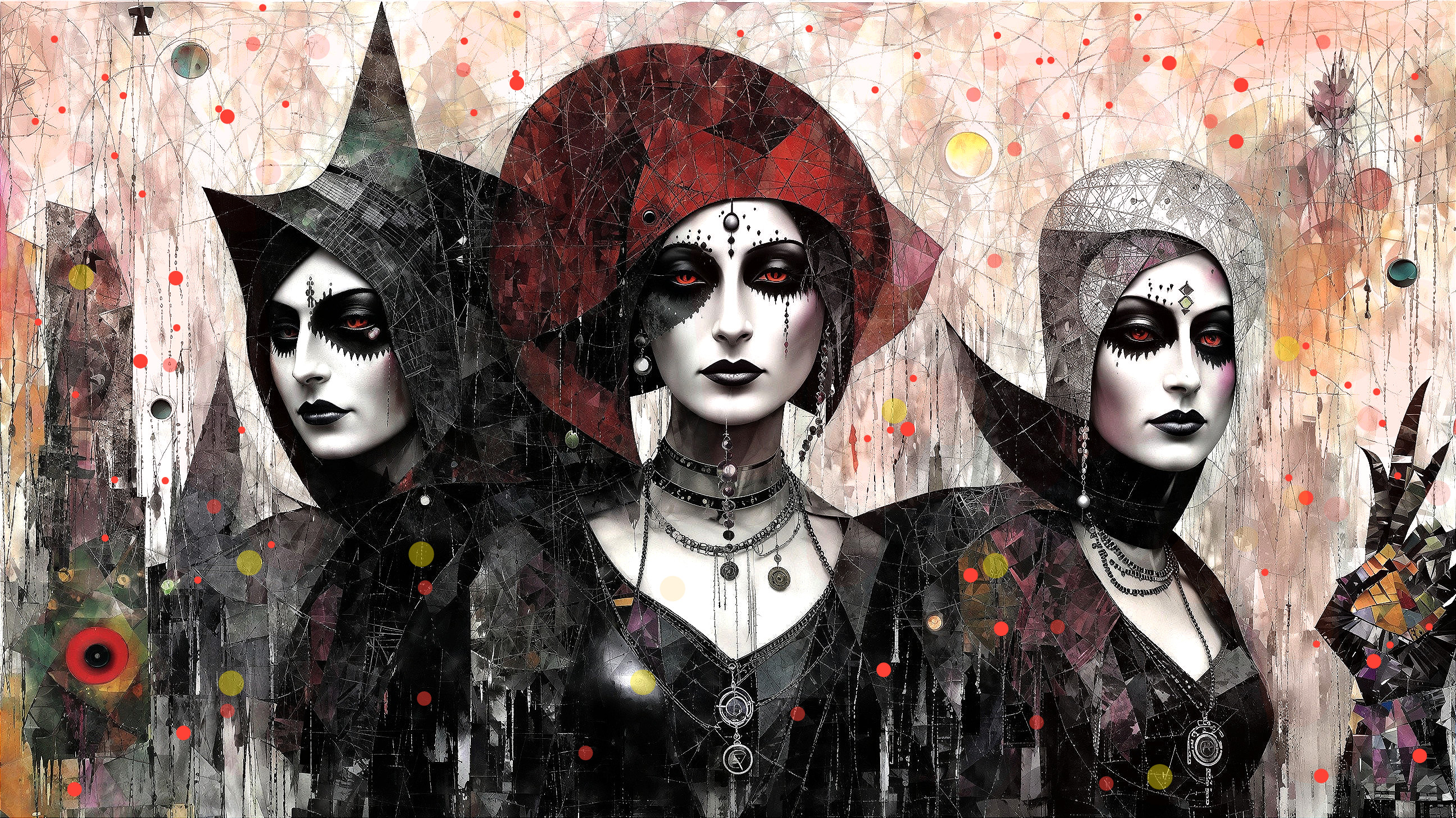 Gothic Style Witch Women in Digital Art Piece