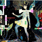 Surreal Artwork of Woman in Abstract Landscape