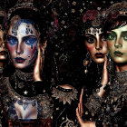 Four Women in Ornate Garments with Gold Jewelry