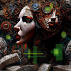 Dramatic Montage of Diverse Faces with Colorful Backgrounds