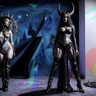 Fashionable Witches in Modern Art-Inspired Setting