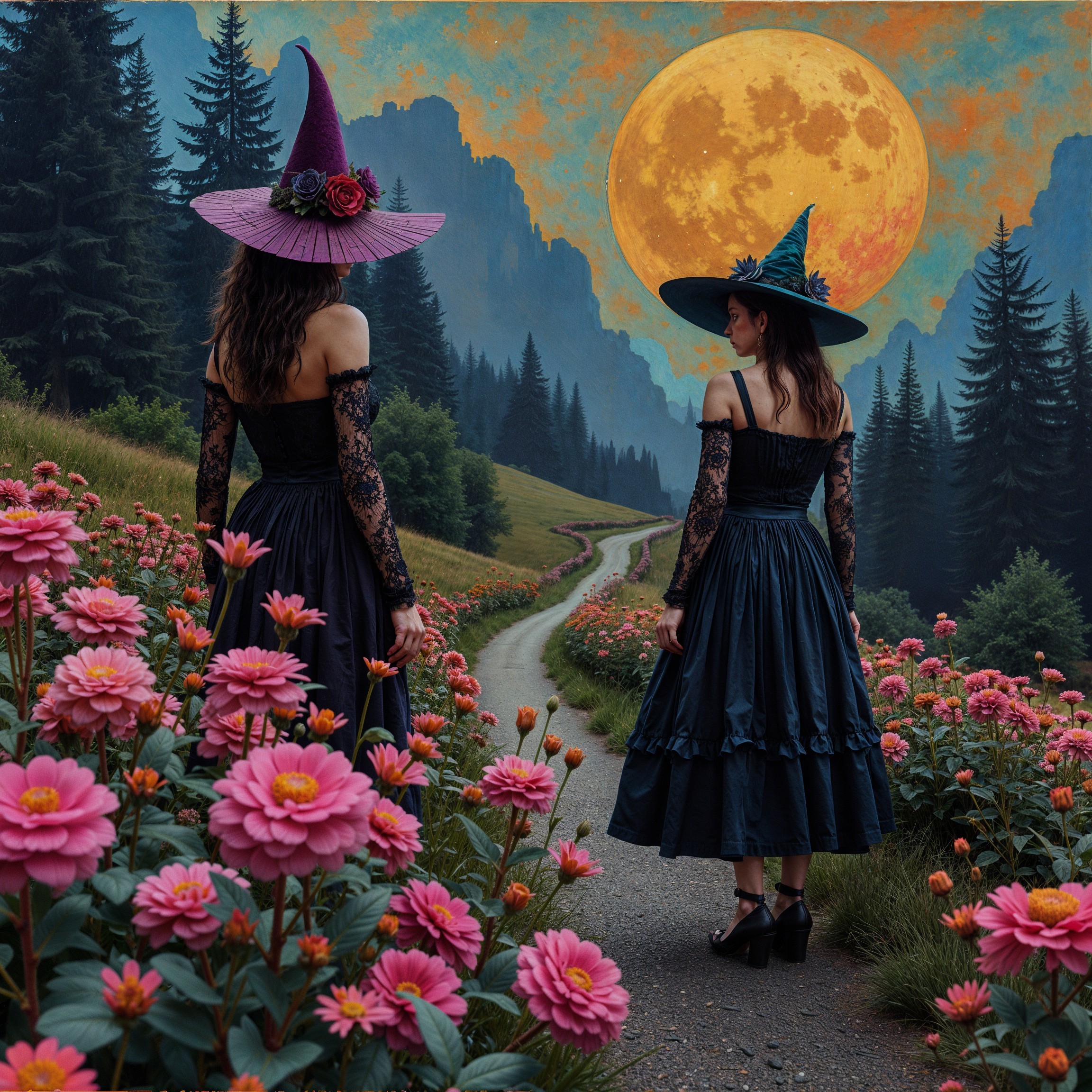 Mystical Landscape with Figures in Elegant Attire