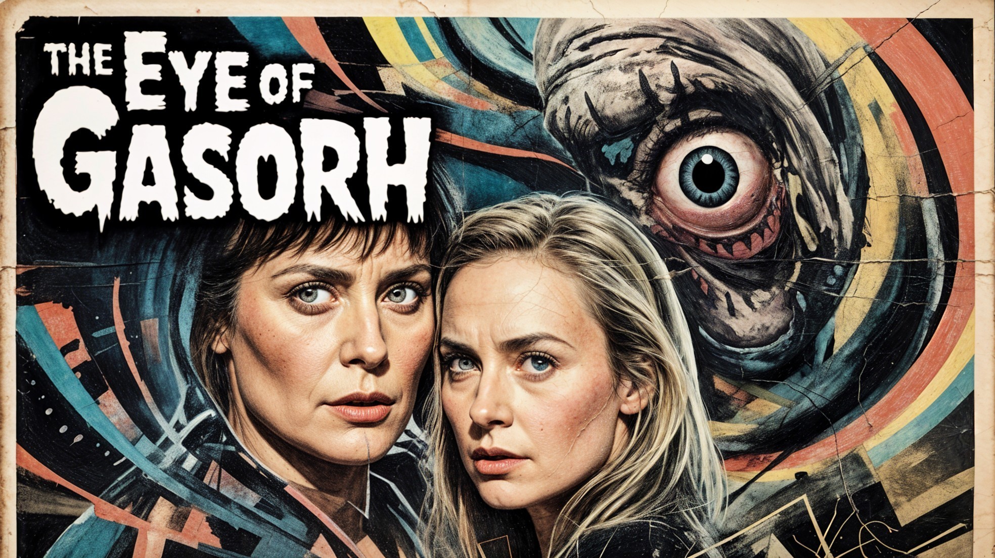 Colorful Poster for The Eye of Gasorh with Women and Eye
