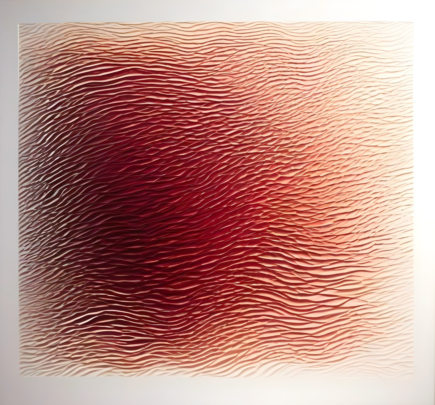 Abstract Textured Surface with Red and Soft Hues