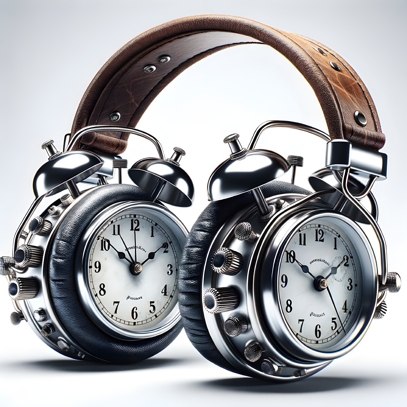 Vintage Alarm Clock Inspired Headphones Design