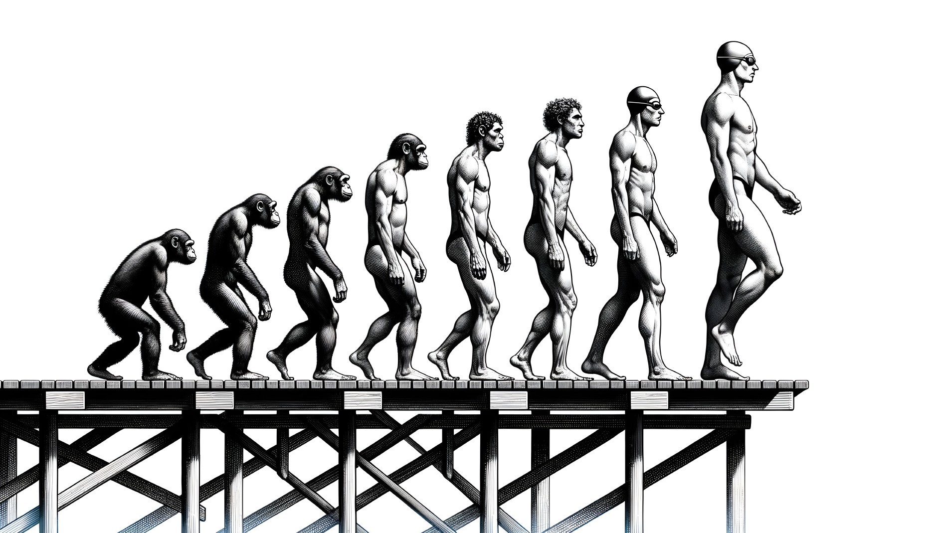 Evolutionary Progression of Humans from Hominids to Modern