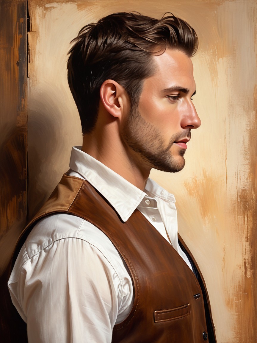 Profile Portrait of a Stylishly Dressed Man