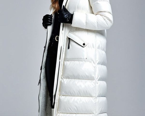 Stylish Winter Outfit with White Puffer Coat and Boots