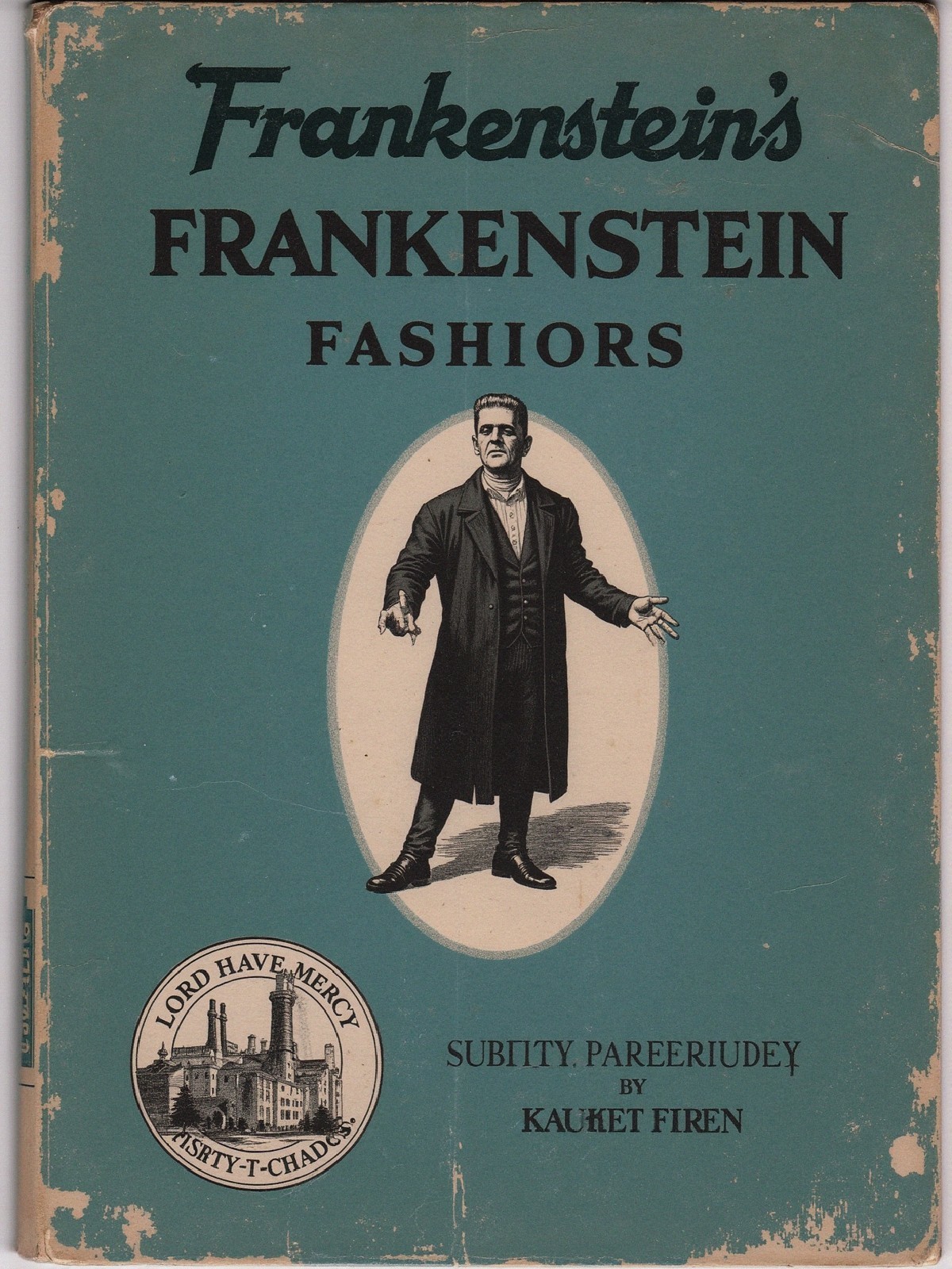 Vintage Book Cover of Frankenstein-Inspired Fashion