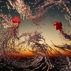 Surreal Scene of Skeletal Figures at Grand Piano