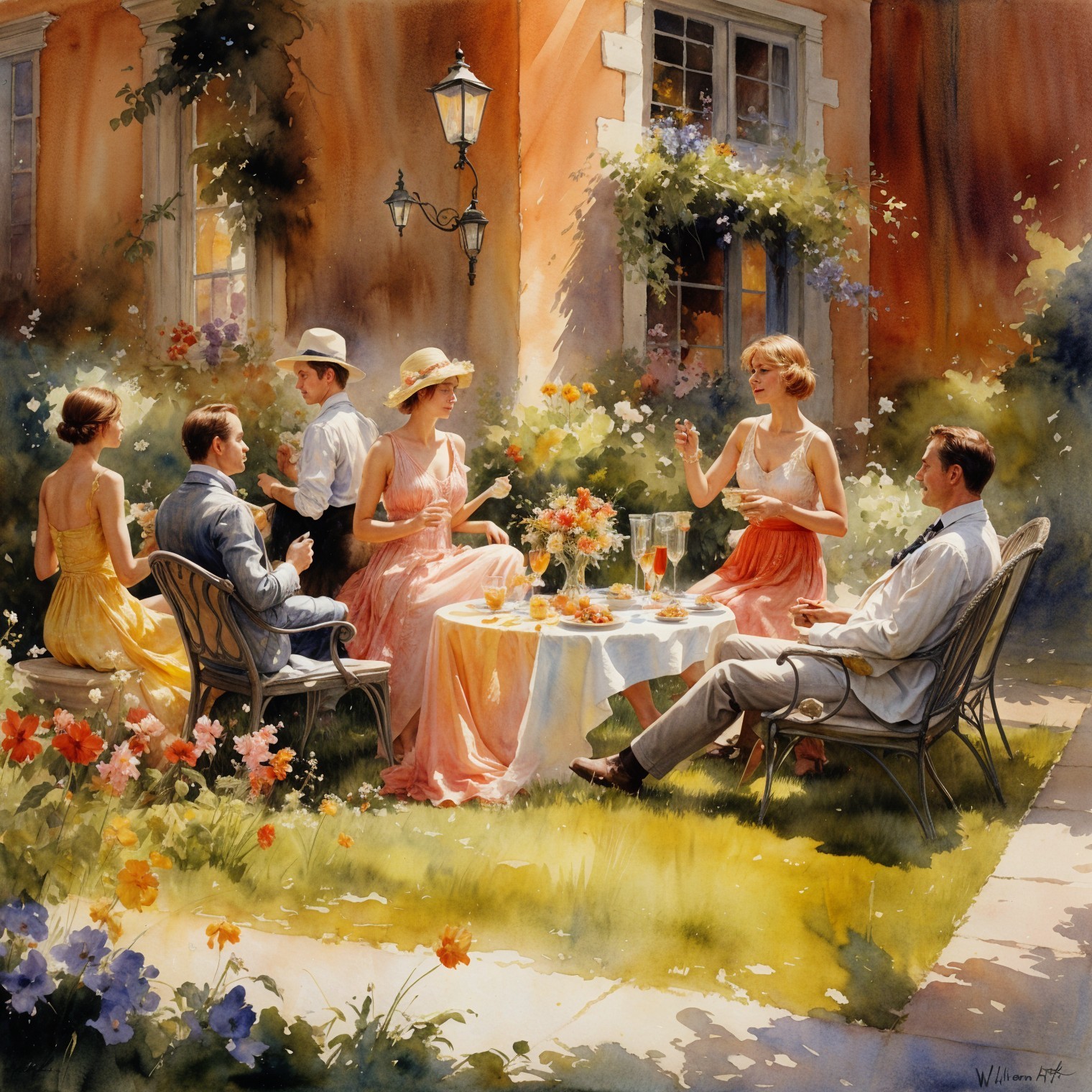 Elegant Summer Garden Gathering with Friends